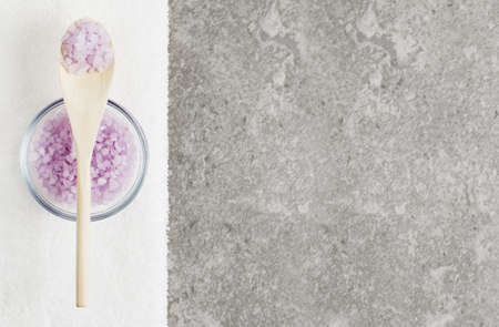 Spa display on top of a granite stone background.の写真素材