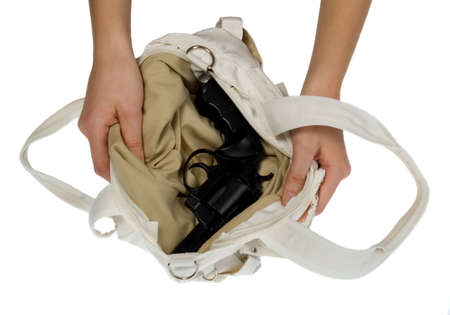 Weapon in bagの写真素材