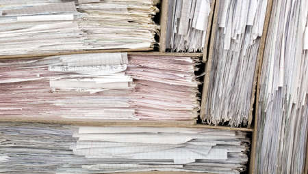 Composition of a lot of documents and catalogsの写真素材