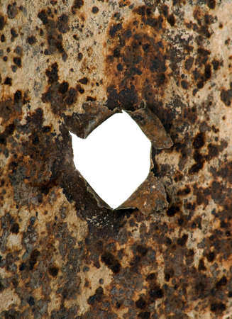 Texture of metal with hole in center of itの写真素材