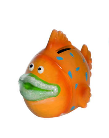 This is colorful toy with possibility to place money in itの写真素材