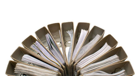 Composition of a lot of documents and catalogsの写真素材