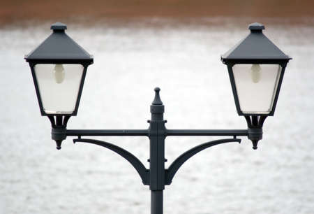 There is light system of two bulbの写真素材