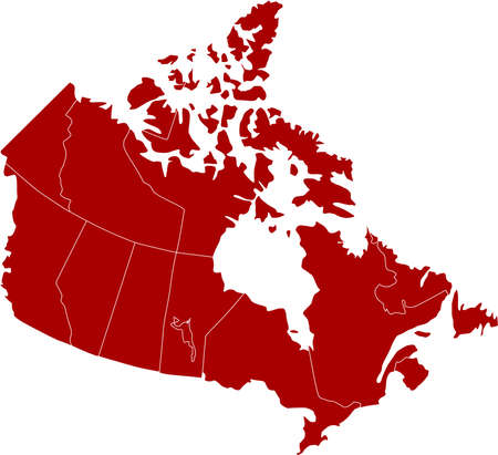 There is a map of Canada countryのイラスト素材