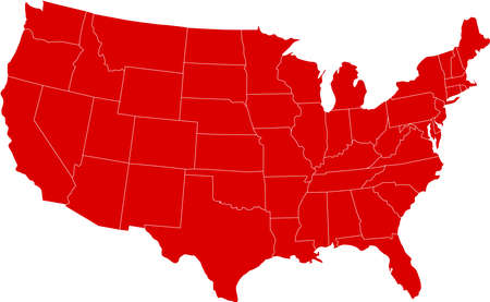 There is a map of USA countryのイラスト素材