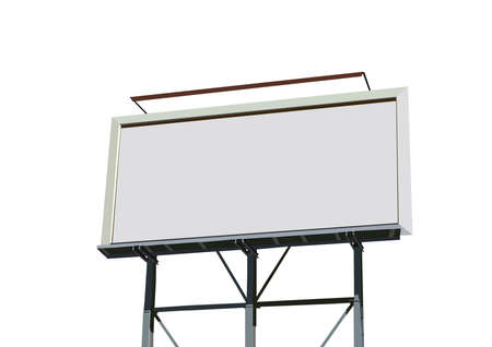 Blank billboard for business advertisements in white backgroundのイラスト素材