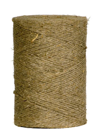 There is a roll of brown string