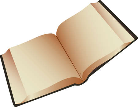 There is one opened book with blank pagesのイラスト素材