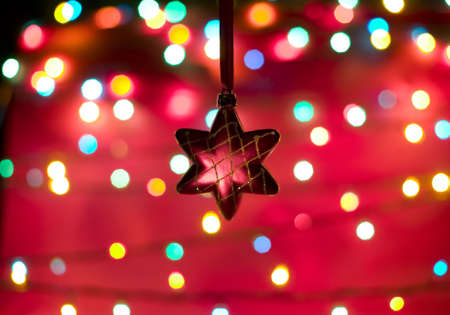 Photo in various colors, defocused picture with star