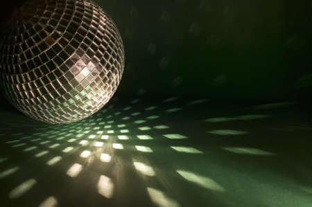 There is a disco ball on backgroundの写真素材