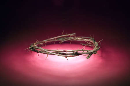 Crown of wood with thorns, religious conceptの写真素材