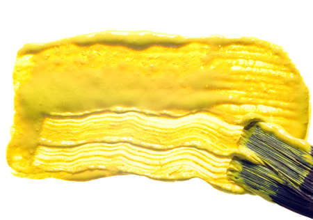 There is a paintbrush and abstract artの写真素材