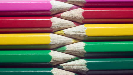 Texture of many colorful pencils, education conceptの写真素材