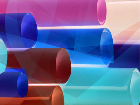 The grungy frame from various color shapesの写真素材