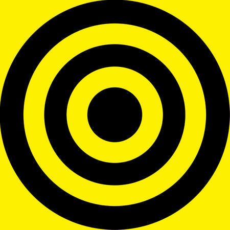 There is a aim from yellow and black linesの写真素材