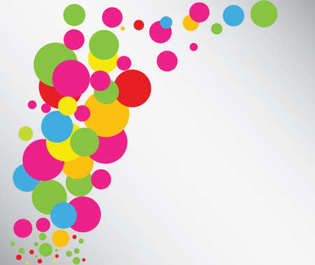 frame made from colorful bubbles around the imageのイラスト素材