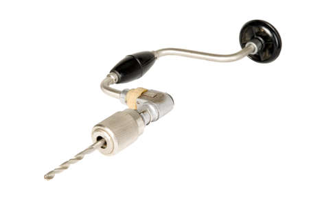 Work tool for drilling a hole with handsの写真素材