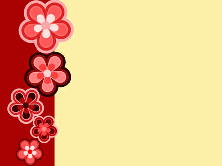 Beautiful frame with colorful flowers, greeting card concept, vectorのイラスト素材