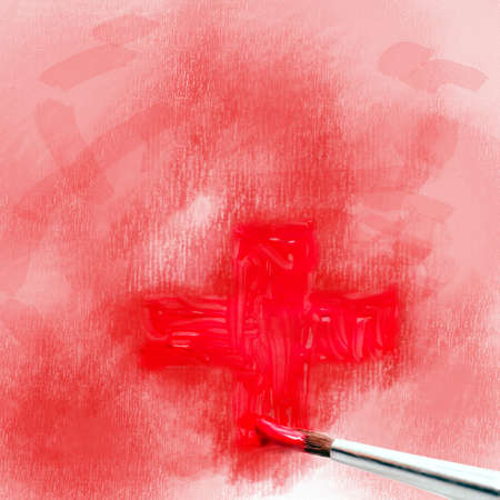 Grunge vintage colorful background from paper, blurの写真素材