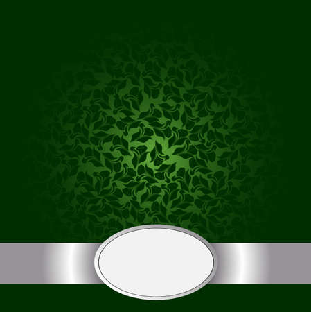 Greeting card with a dark green flowersのイラスト素材