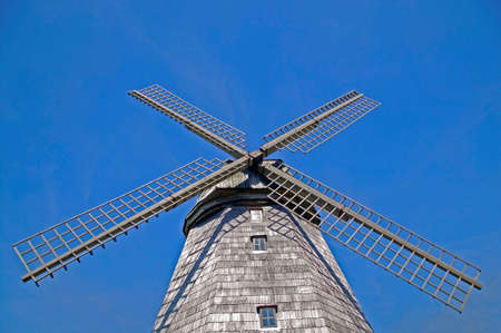There is an old windmill  flour production