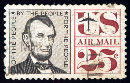 USA - CIRCA 1950: stamp printed by USA and shows Lincoln, circa 1950