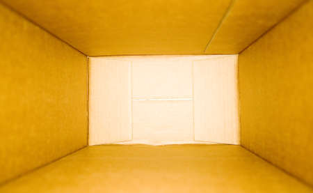 Opened blank paper box from the top
