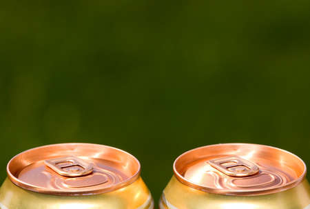 Metal beer can, unopened, alcohol and drink themeの写真素材