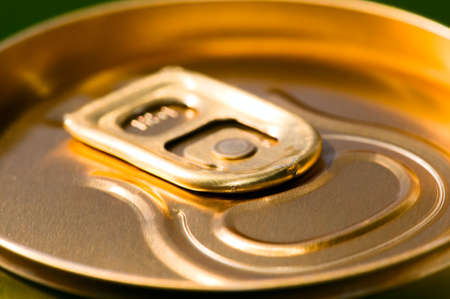 Metal beer can, unopened, alcohol and drink themeの写真素材