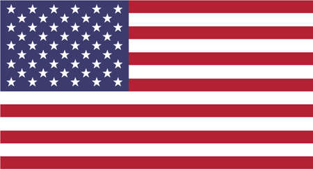 Clean flag of USA, America, vector illustrationのイラスト素材