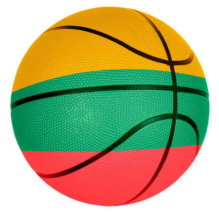 Ball with flag of Lithuania for basketball gameの写真素材