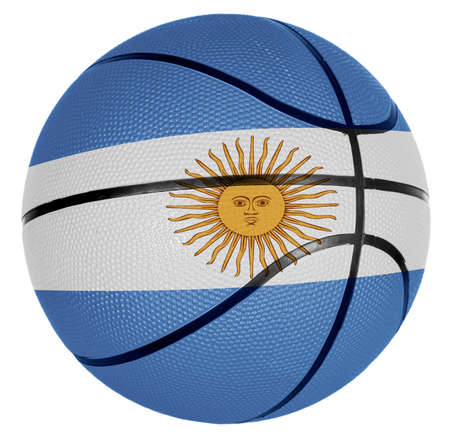 Ball with flag of Argentina for basketball gameの写真素材