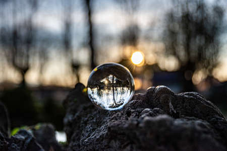 lens ball at to parkの写真素材