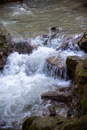 Ponte del Toro Marmore waterfall in Valnerina Umbriaの写真素材