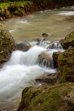 Ponte del Toro Marmore waterfall in Valnerina Umbriaの写真素材