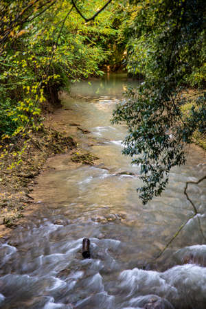 Ponte del Toro Marmore waterfall in Valnerina Umbriaの写真素材