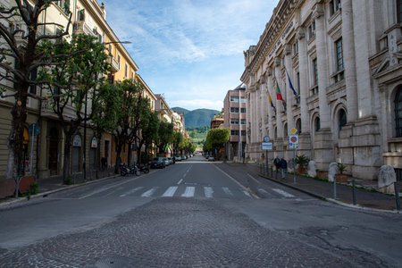 TERNI, UMBRIA 05 05 2020:AVENUE OF THE STATIONのeditorial素材