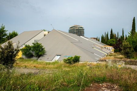 Terni, Italia, 13 maggio 2020: TERNI ARTISTIC HIGH SCHOOL DI TERNI AFTER THE TRANSFER FROM ANOTHER LOCATIONのeditorial素材