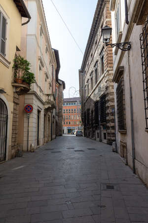 via garibaldi historic alley of the cities of terniのeditorial素材