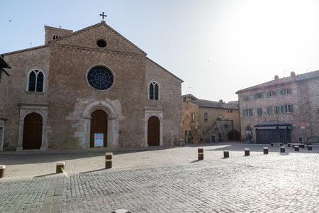 church of san francesco in the piazza san francescoのeditorial素材