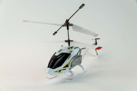 white electric helicopter modelの写真素材