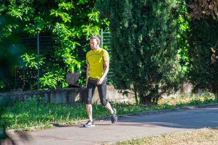 man doing physical activity at the parkのeditorial素材