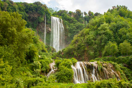 marmore waterfall the highest in europeの写真素材
