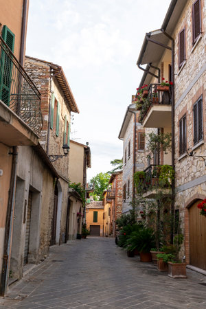 architecture of the village of San Geminiのeditorial素材