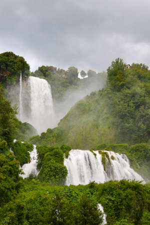 marmore waterfall the highest in europeの写真素材