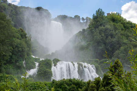 marmore waterfall the highest in europeの写真素材