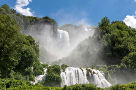 marmore waterfall the highest in europeの写真素材