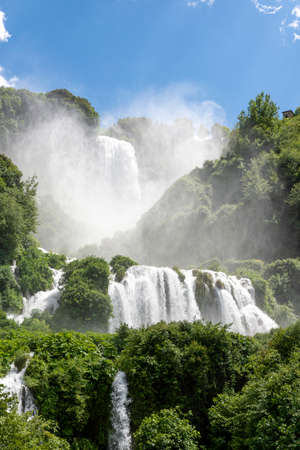 marmore waterfall the highest in europeの写真素材