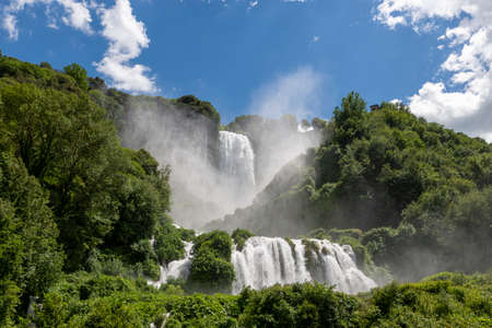 marmore waterfall the highest in europeの写真素材