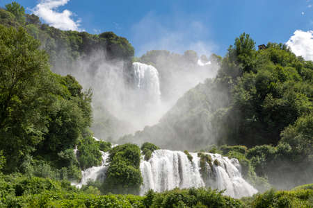 marmore waterfall the highest in europeの写真素材